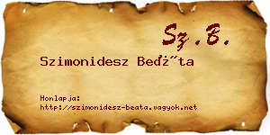 Szimonidesz Beáta névjegykártya